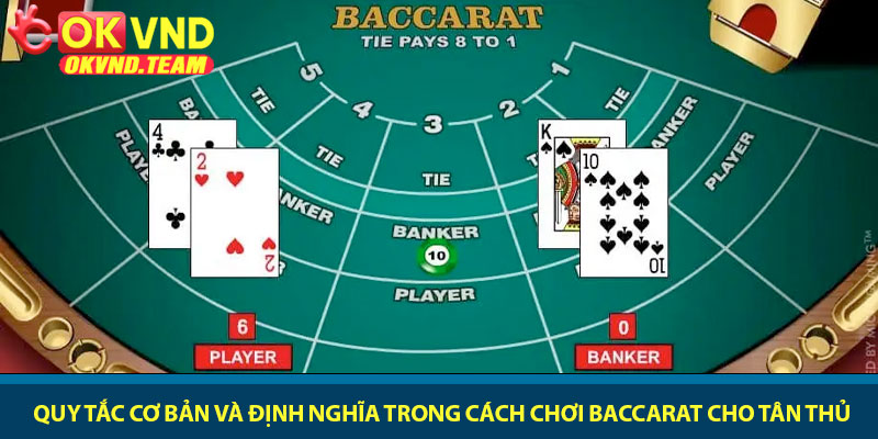Cách chơi Baccarat - Chiến thuật chinh phục bàn bài OKVND 2 Quy tắc cơ bản và định nghĩa trong cách chơi Baccarat cho tân thủ
